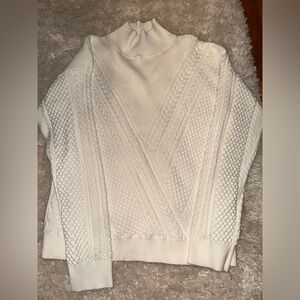Club Monaco Turtleneck Cable Sweater size L women’s NWOT